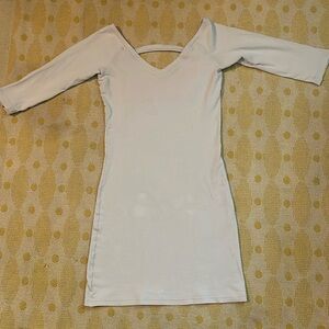 Light grey top mini dress v neck!